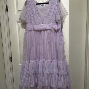 Showpo Lavender Tulle Maxi Dress